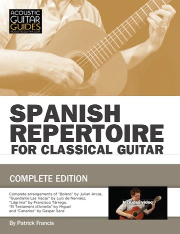 Spanish repertoire for classical guitar book