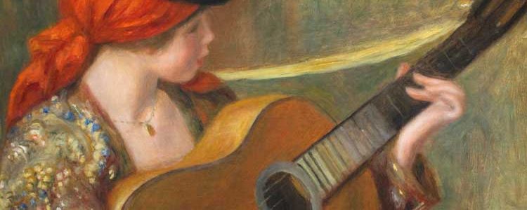 spanish classical guitar painting