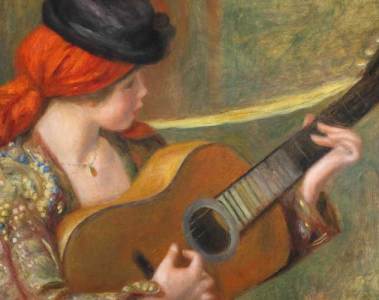 spanish classical guitar painting