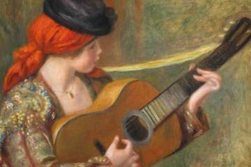 spanish classical guitar painting