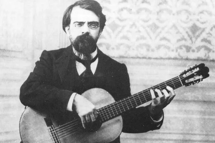 Francisco Tárrega with classical guitar