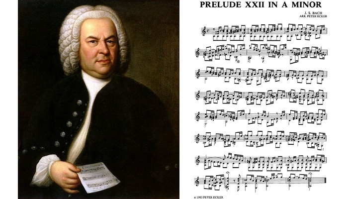 Bach prelude XXII classical guitar music