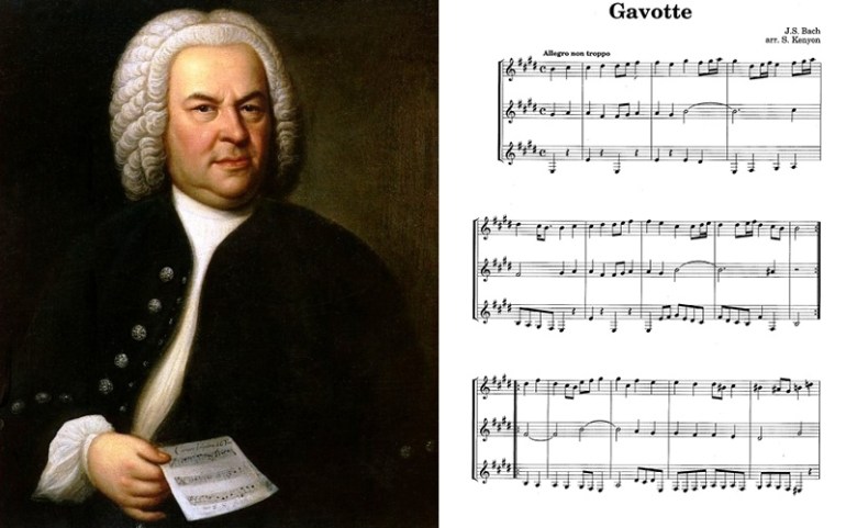 Classical Guitar music for J.S. Bach's Gavotte