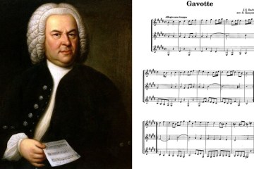 Classical Guitar music for J.S. Bach's Gavotte