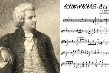Classical guitar mozart clarinet allegretto