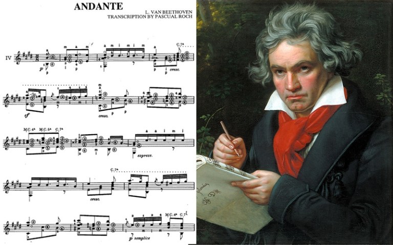 classical guitar music Beethoven "andante"