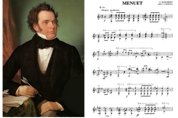 Classical guitar music to play schubert menuet