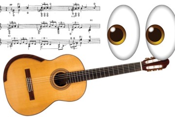 Classical guitar sight reading