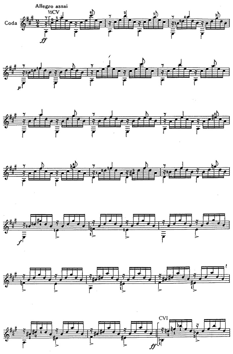 Karl Friesznegg’s Variations on a Theme by Schubert, ‘The Trout’ classical guitar sheet music page 5