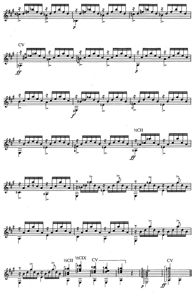 Karl Friesznegg’s Variations on a Theme by Schubert, ‘The Trout’ classical guitar sheet music page 6