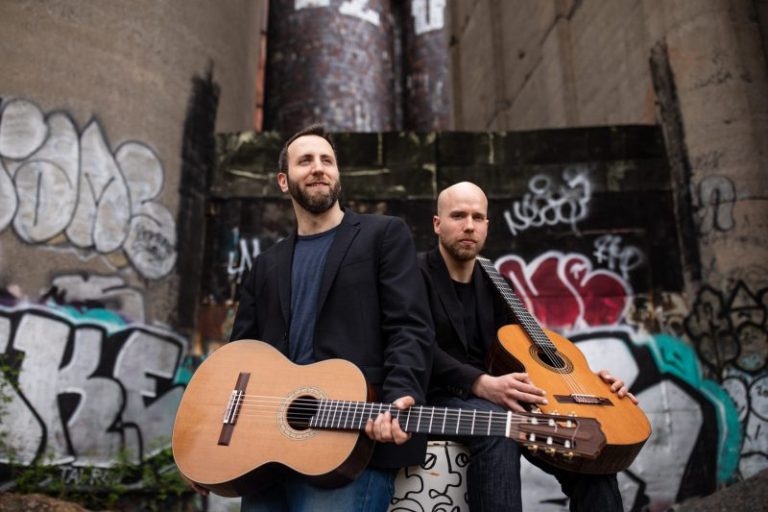 Classical guitarists Adam Cicchillitti and Steve Cowan