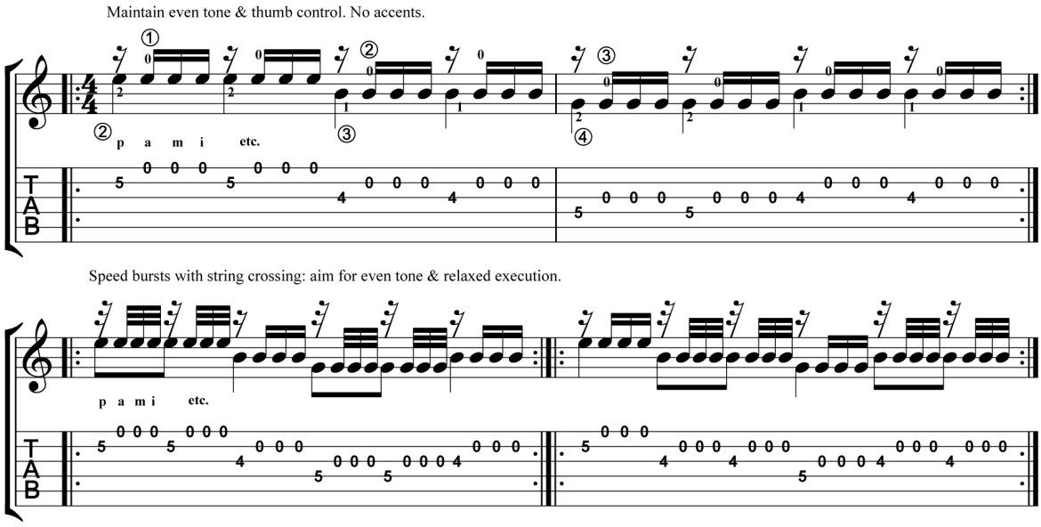 Classical Guitar Lesson Tarrega Recuerdos de la Alhambra Micro Study 2