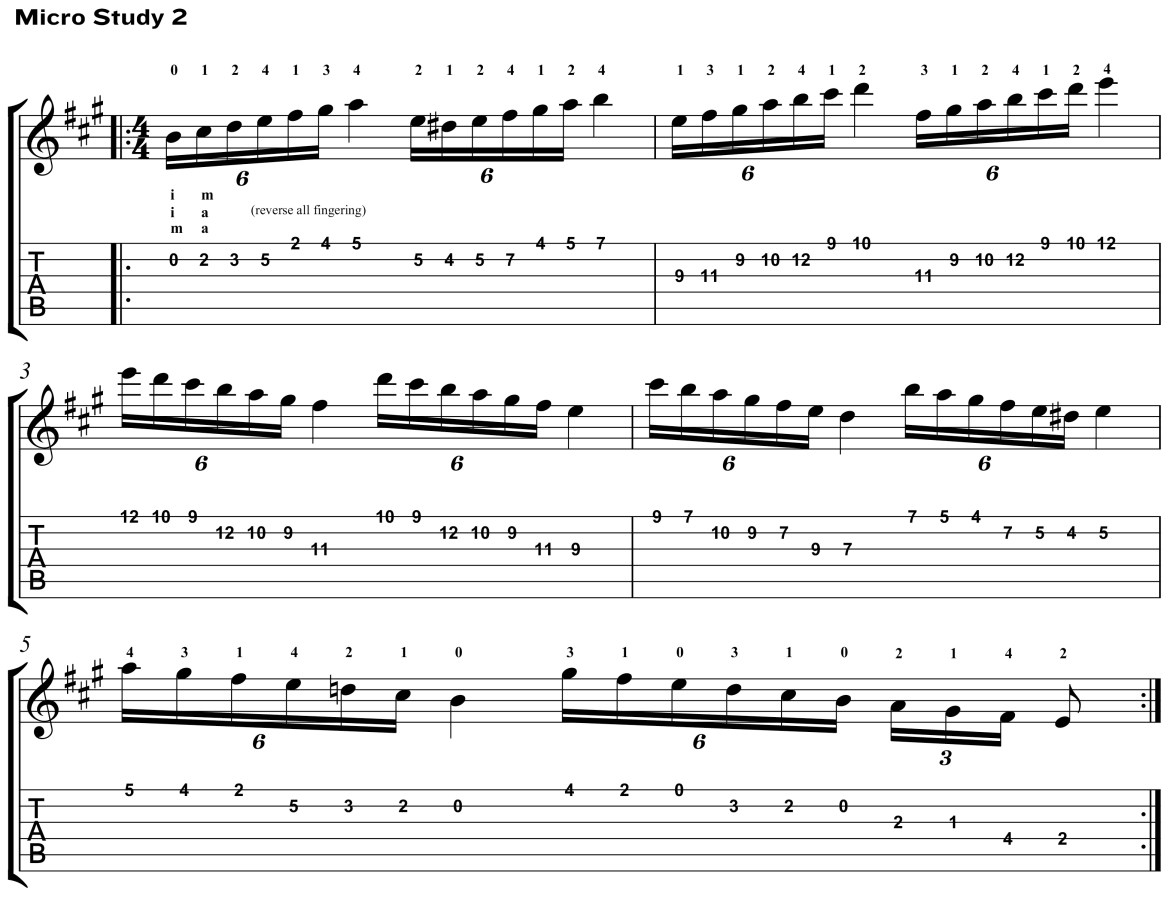 Classical Guitar Method Aguado Micro Study 2
