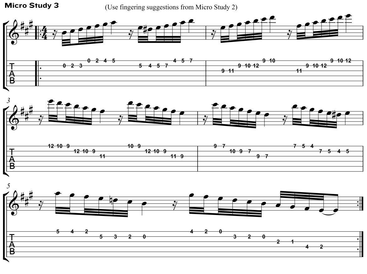 Classical Guitar Method Aguado Micro Study 3 revised