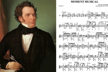 Classical guitar music schubert moment musical