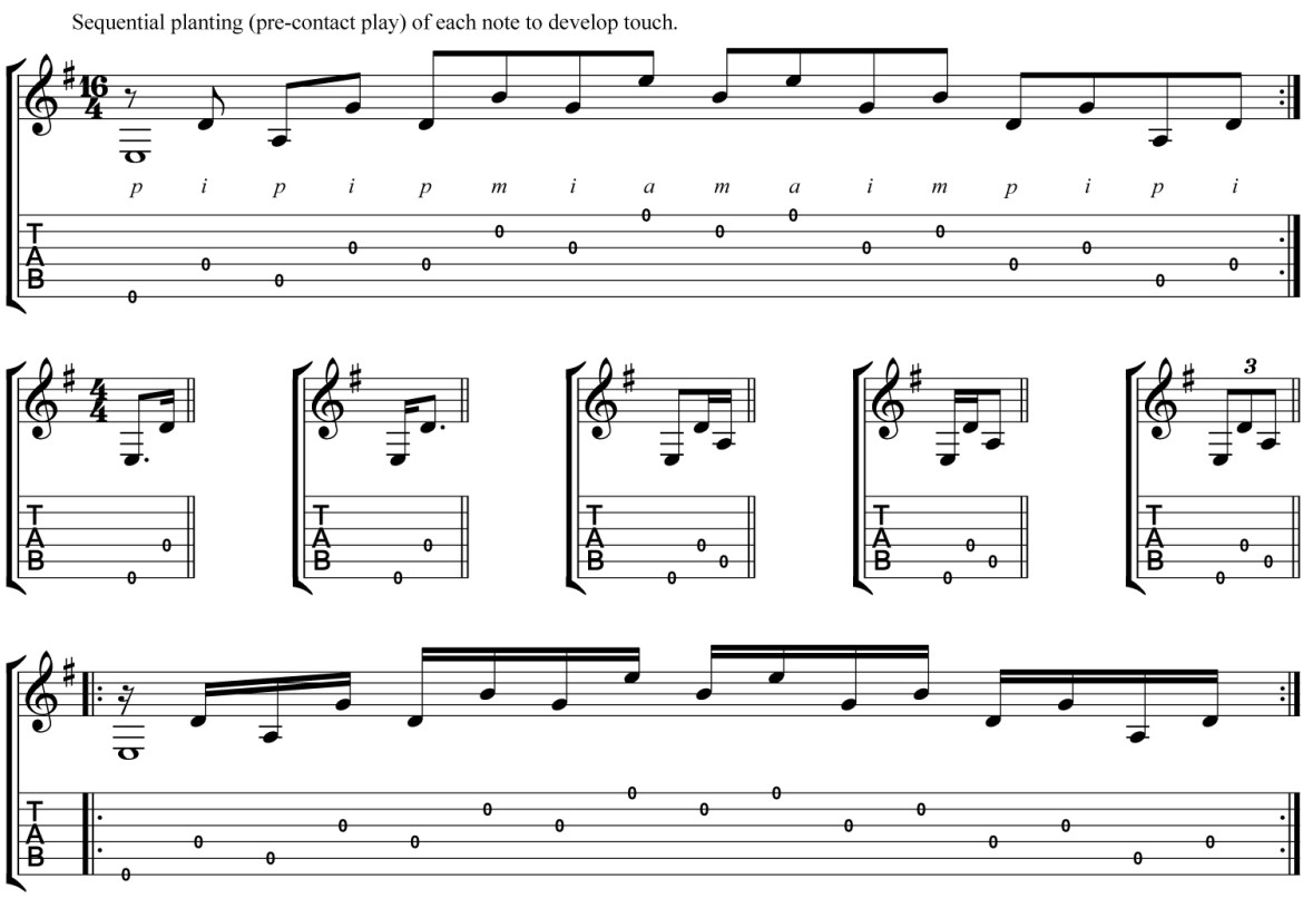 Classical Guitar Technique Villa-Lobos Etude Micro Study 1