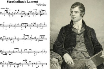 classical guitar music to play Strathallan's Lament