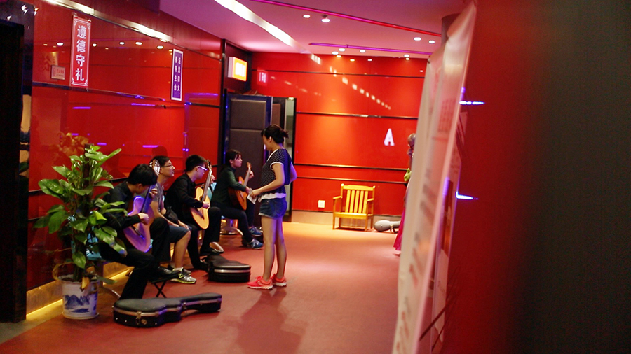 Competitors Warming Up