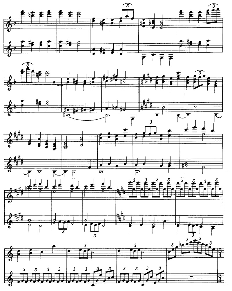 Claude Debussy "Reverie" Classical Guitar Music page 3/4