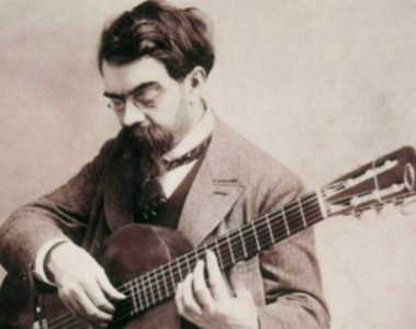 Francisco Tarrega with guitar