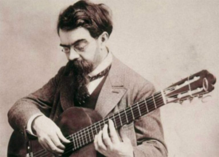Francisco Tarrega with guitar
