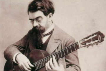 Francisco Tarrega with guitar