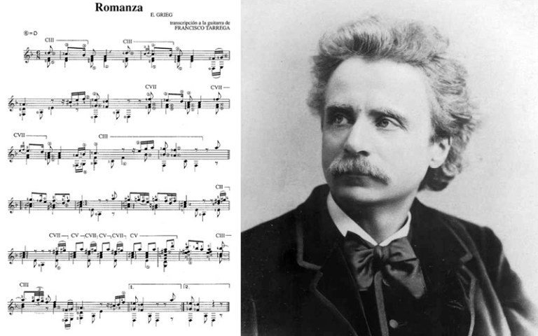 grieg romanza for classical guitar