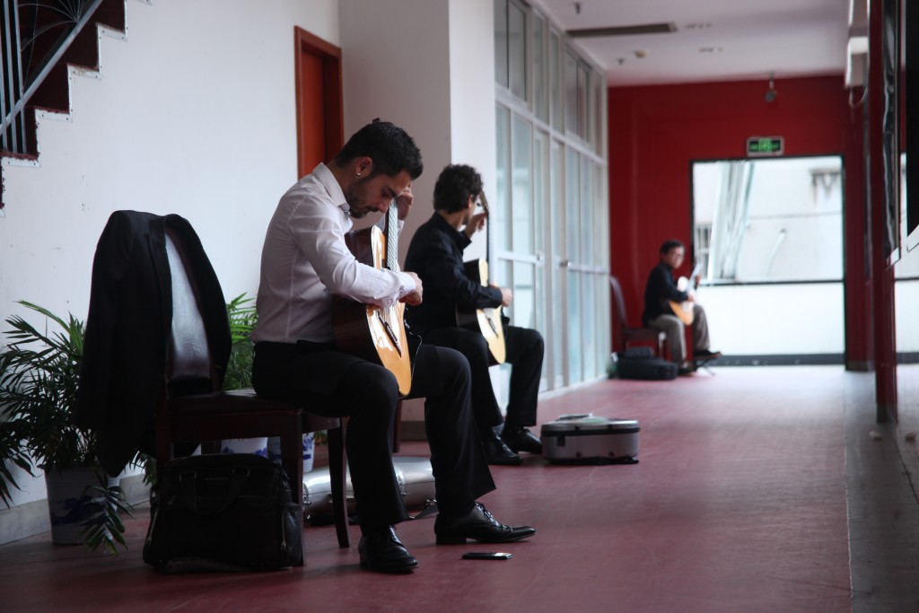 Waiting to play in the competition