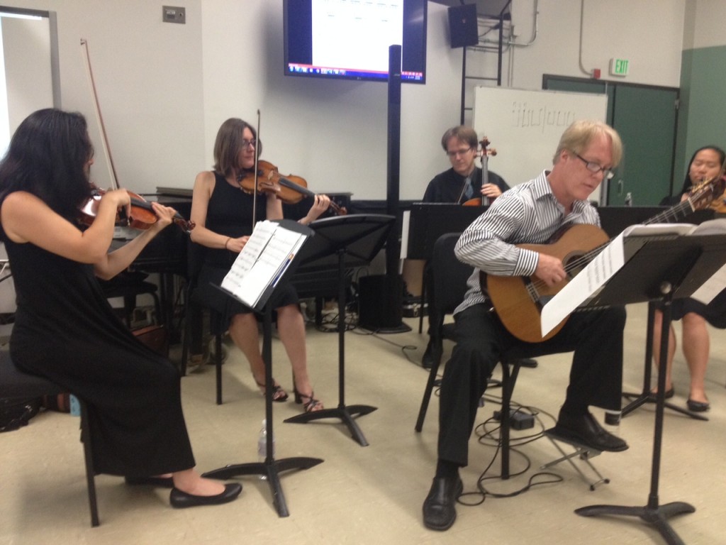 Kevin Garry and string quartet at GFA 