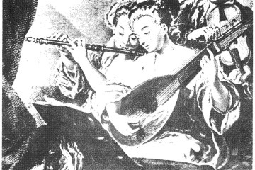 angels playing lute and flute