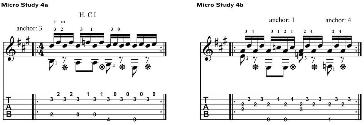 napolean coste classical guitar method micro study 4ab