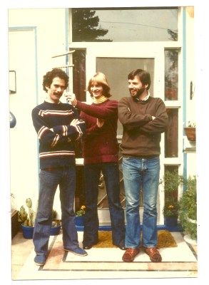 Richard Patterson with David Russell (center) and Paul Bankes in Alicante Spain, where the three were studying with Jose Tomas