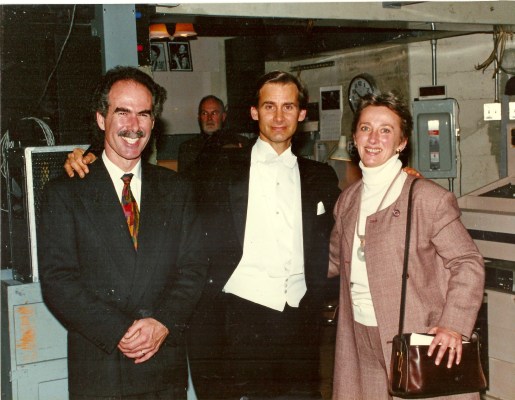 Richard Patterson with Christopher Parkening and Ruth Felt, former head of San Francisco Performances