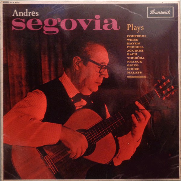 andres segovia plays record, 1962