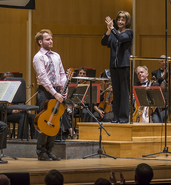Marko Topchii and JoAnn Falletta (photo E. Elibol WNED)