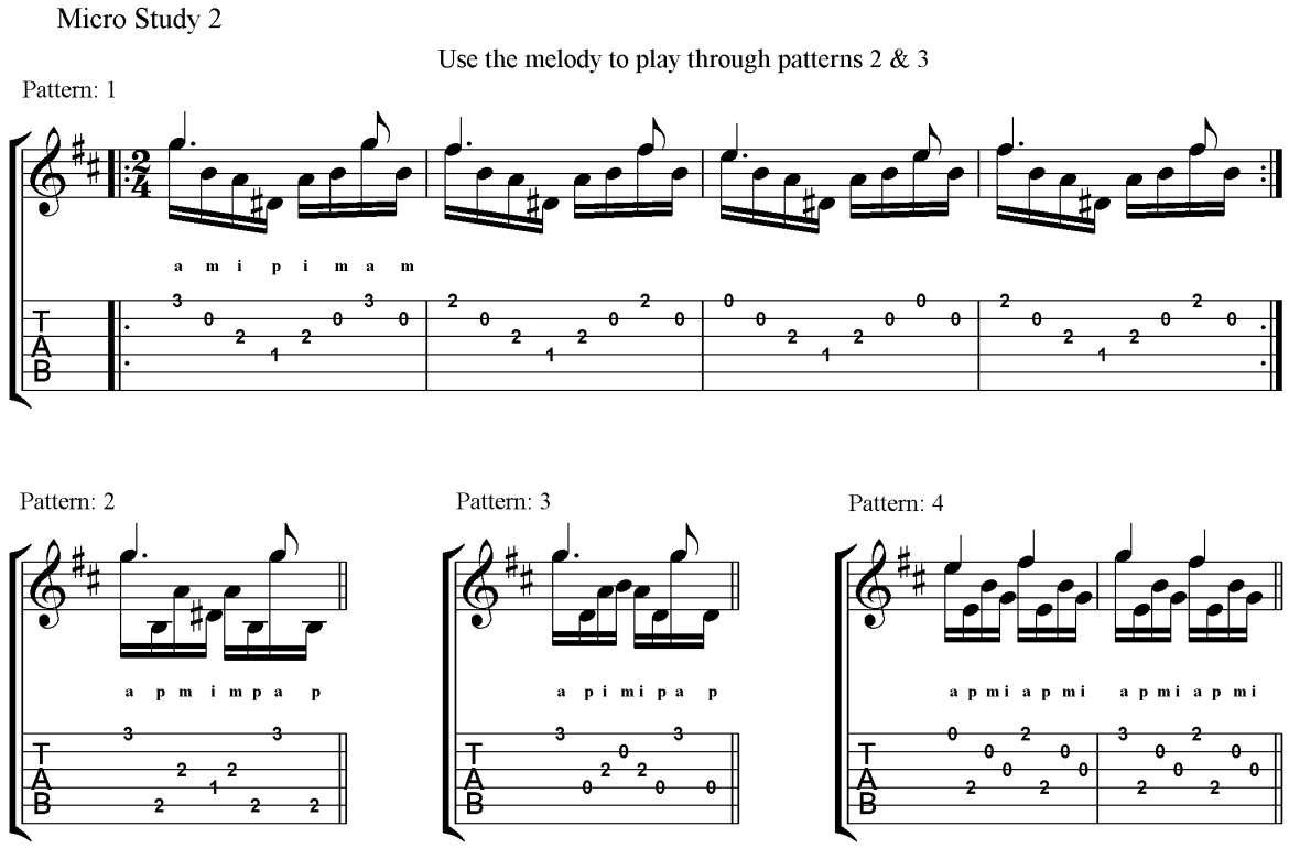 Classical Guitar Method Barrios Prelude Micro Study 2