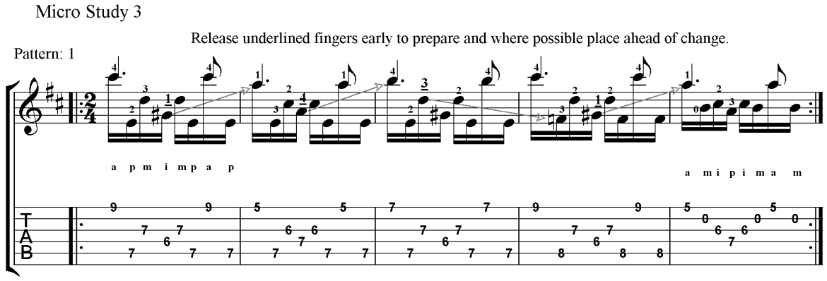 Classical Guitar Method Barrios Prelude Micro Study 3
