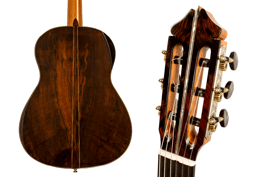 Classical Guitar New Gear Kenny Hill Guitars Anniversary Review new headstock back detail