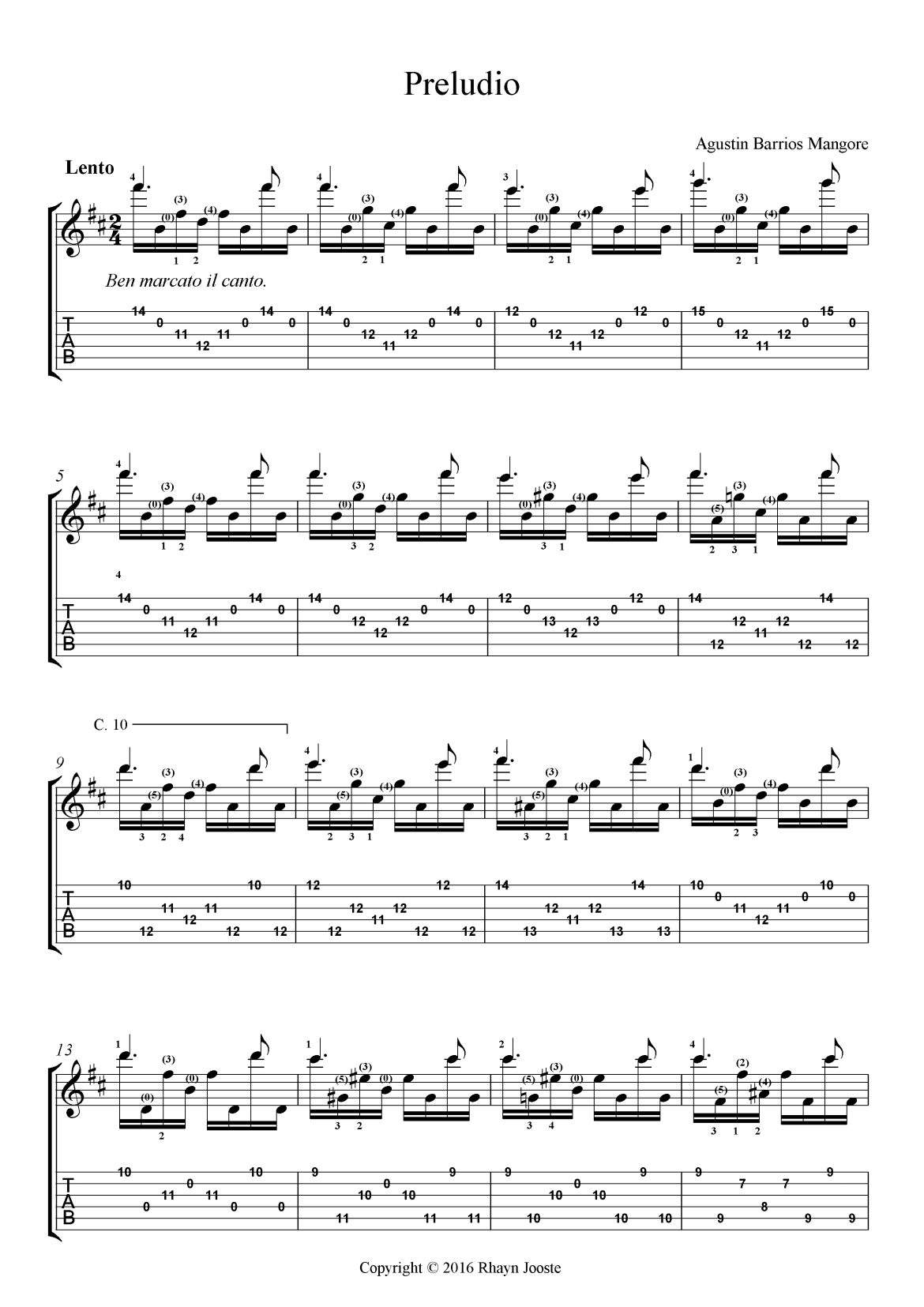Preludio in B min - Barrios_0001