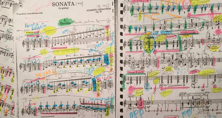 Sabrina Vlaskalic Classical Guitar score markup